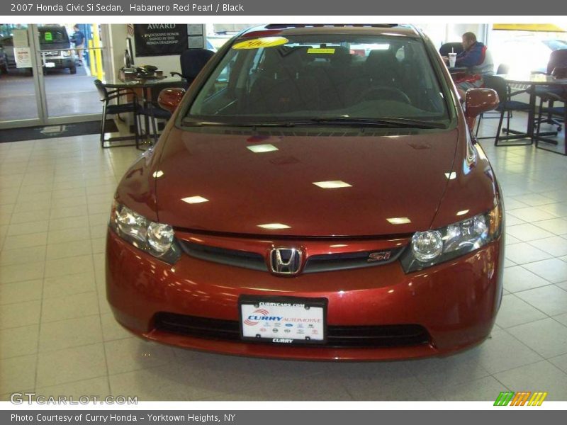 Habanero Red Pearl / Black 2007 Honda Civic Si Sedan