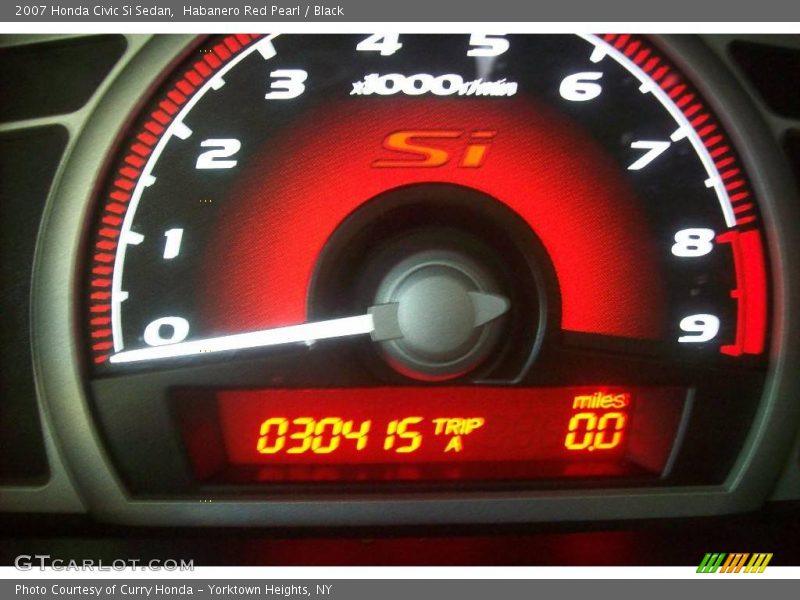 Habanero Red Pearl / Black 2007 Honda Civic Si Sedan