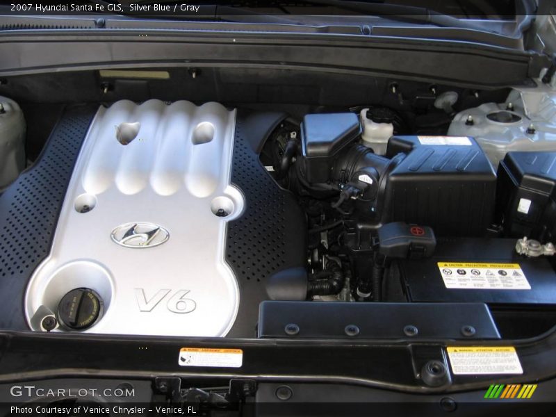 Silver Blue / Gray 2007 Hyundai Santa Fe GLS