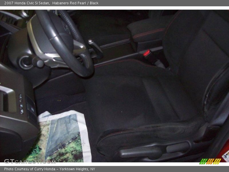 Habanero Red Pearl / Black 2007 Honda Civic Si Sedan