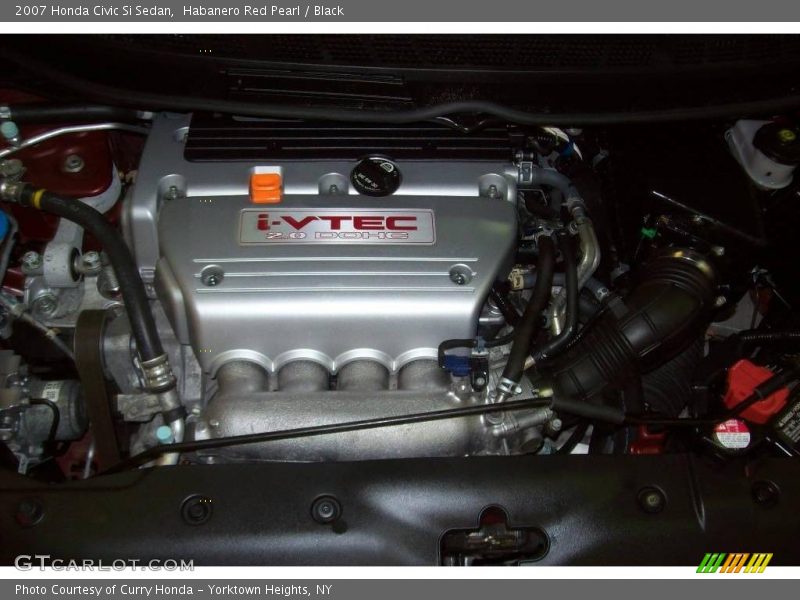 Habanero Red Pearl / Black 2007 Honda Civic Si Sedan