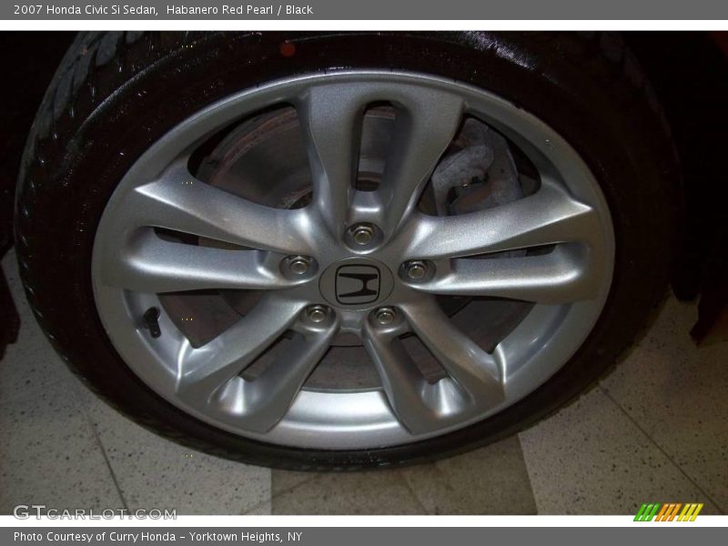 Habanero Red Pearl / Black 2007 Honda Civic Si Sedan