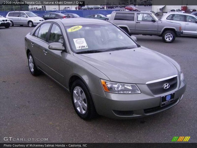 Natural Khaki Green / Gray 2008 Hyundai Sonata GLS