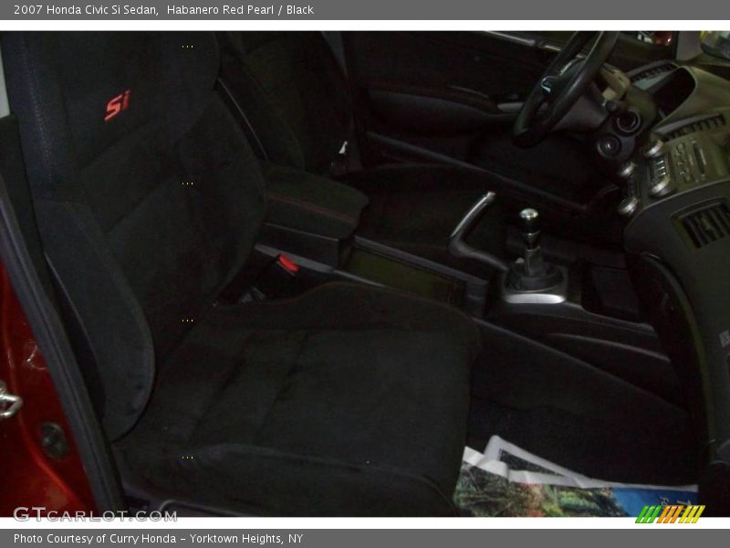 Habanero Red Pearl / Black 2007 Honda Civic Si Sedan