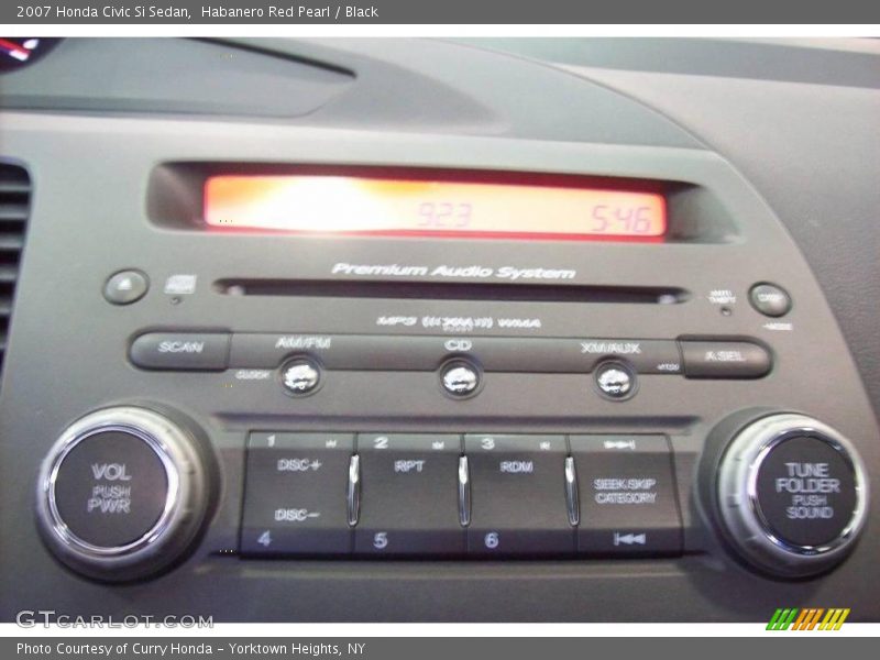 Habanero Red Pearl / Black 2007 Honda Civic Si Sedan