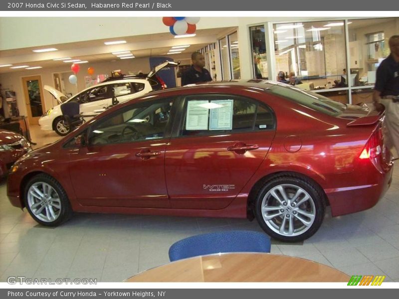 Habanero Red Pearl / Black 2007 Honda Civic Si Sedan
