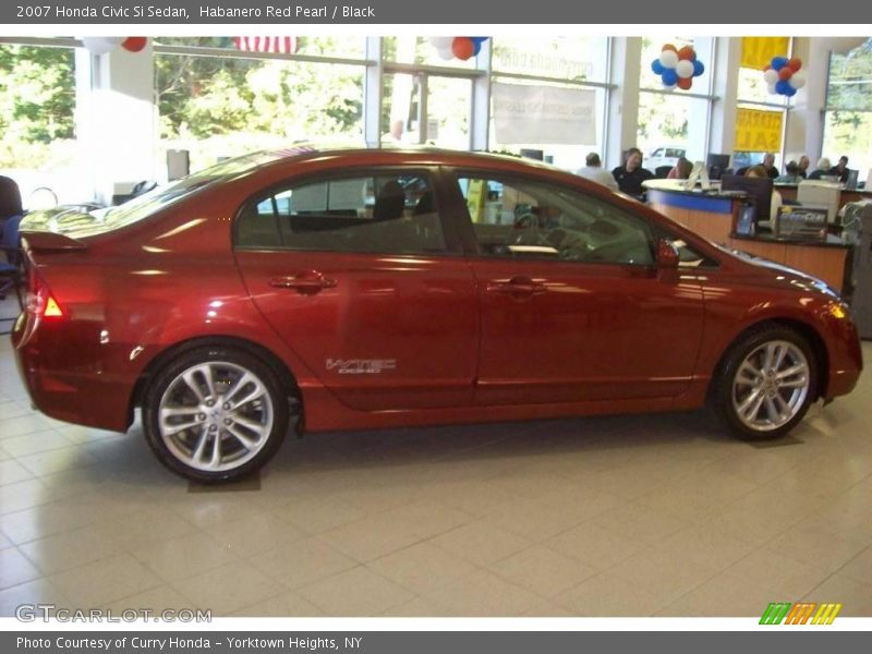 Habanero Red Pearl / Black 2007 Honda Civic Si Sedan