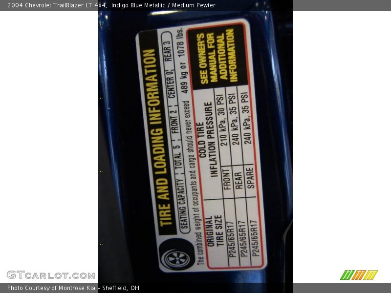 Indigo Blue Metallic / Medium Pewter 2004 Chevrolet TrailBlazer LT 4x4