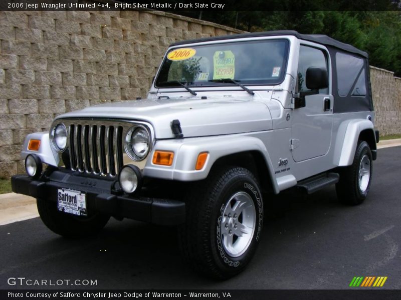 Bright Silver Metallic / Dark Slate Gray 2006 Jeep Wrangler Unlimited 4x4