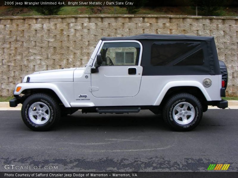 Bright Silver Metallic / Dark Slate Gray 2006 Jeep Wrangler Unlimited 4x4