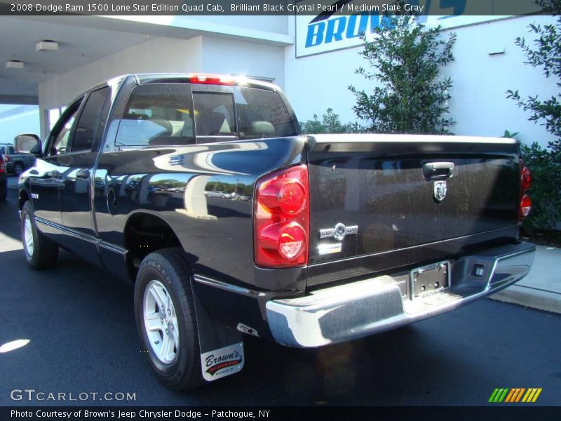Brilliant Black Crystal Pearl / Medium Slate Gray 2008 Dodge Ram 1500 Lone Star Edition Quad Cab