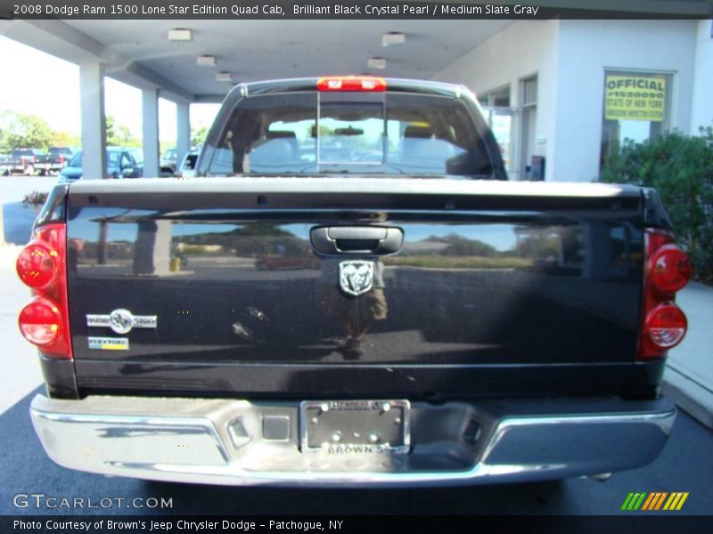 Brilliant Black Crystal Pearl / Medium Slate Gray 2008 Dodge Ram 1500 Lone Star Edition Quad Cab
