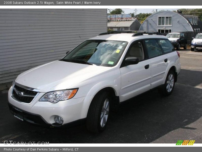 Satin White Pearl / Warm Ivory 2008 Subaru Outback 2.5i Wagon