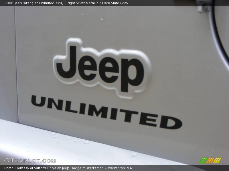 Bright Silver Metallic / Dark Slate Gray 2006 Jeep Wrangler Unlimited 4x4