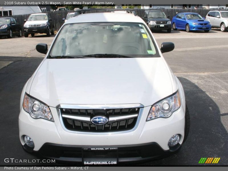 Satin White Pearl / Warm Ivory 2008 Subaru Outback 2.5i Wagon