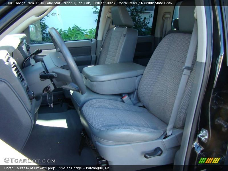 Brilliant Black Crystal Pearl / Medium Slate Gray 2008 Dodge Ram 1500 Lone Star Edition Quad Cab