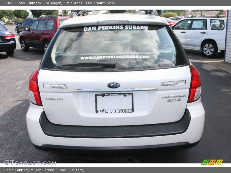 Satin White Pearl / Warm Ivory 2008 Subaru Outback 2.5i Wagon