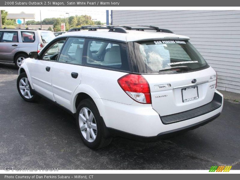 Satin White Pearl / Warm Ivory 2008 Subaru Outback 2.5i Wagon