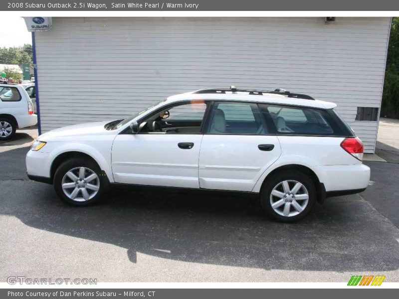 Satin White Pearl / Warm Ivory 2008 Subaru Outback 2.5i Wagon
