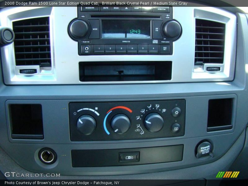 Brilliant Black Crystal Pearl / Medium Slate Gray 2008 Dodge Ram 1500 Lone Star Edition Quad Cab