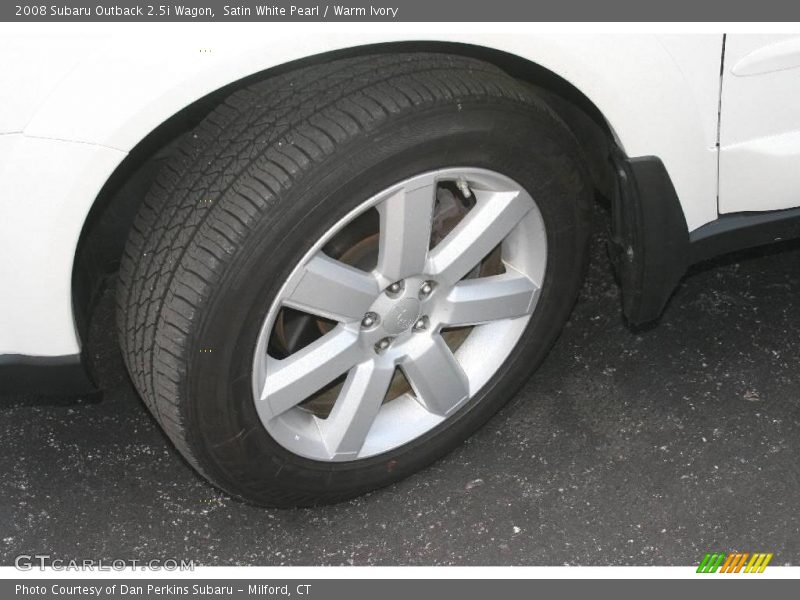 Satin White Pearl / Warm Ivory 2008 Subaru Outback 2.5i Wagon