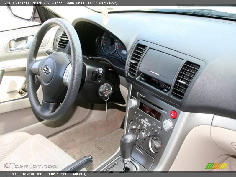 Satin White Pearl / Warm Ivory 2008 Subaru Outback 2.5i Wagon