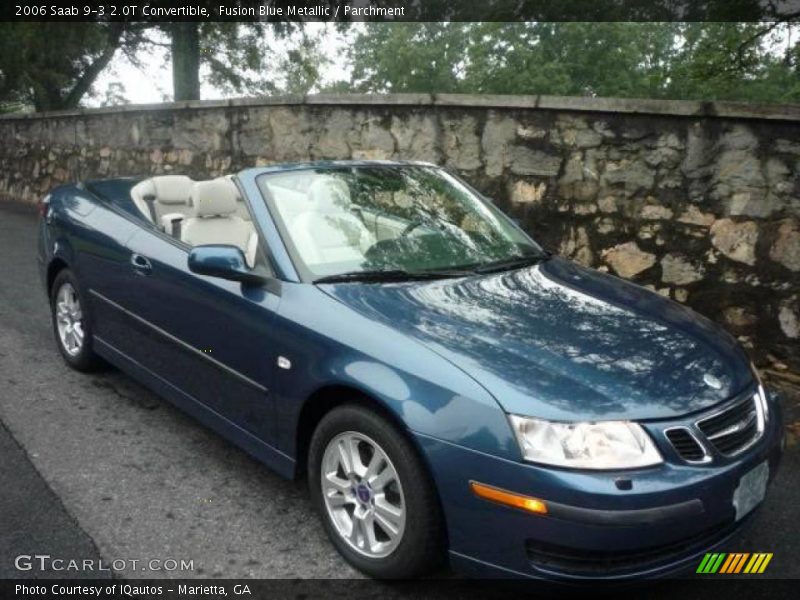 Fusion Blue Metallic / Parchment 2006 Saab 9-3 2.0T Convertible