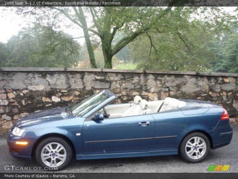 Fusion Blue Metallic / Parchment 2006 Saab 9-3 2.0T Convertible