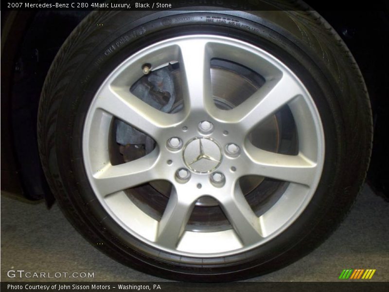 Black / Stone 2007 Mercedes-Benz C 280 4Matic Luxury