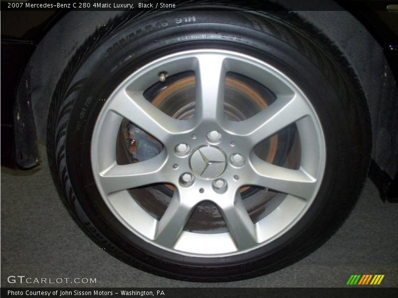 Black / Stone 2007 Mercedes-Benz C 280 4Matic Luxury