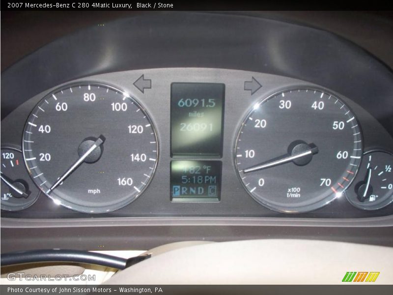 Black / Stone 2007 Mercedes-Benz C 280 4Matic Luxury