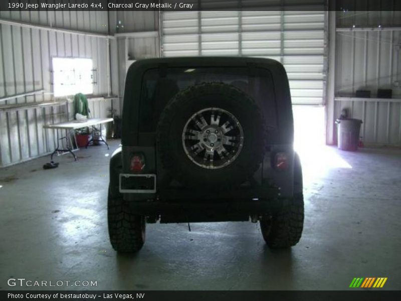 Charcoal Gray Metallic / Gray 1990 Jeep Wrangler Laredo 4x4