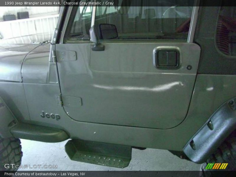 Charcoal Gray Metallic / Gray 1990 Jeep Wrangler Laredo 4x4