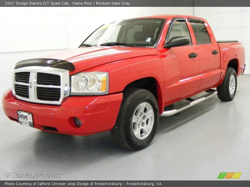 Flame Red / Medium Slate Gray 2007 Dodge Dakota SLT Quad Cab