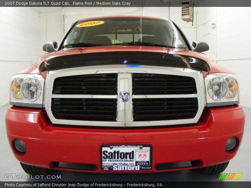 Flame Red / Medium Slate Gray 2007 Dodge Dakota SLT Quad Cab