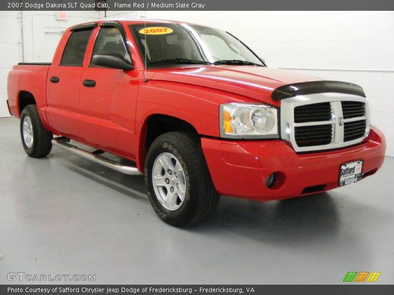 Flame Red / Medium Slate Gray 2007 Dodge Dakota SLT Quad Cab