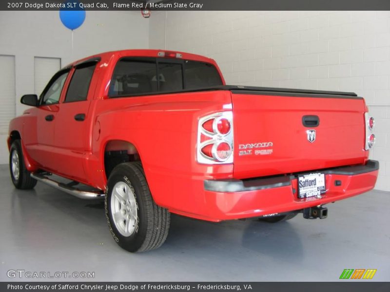 Flame Red / Medium Slate Gray 2007 Dodge Dakota SLT Quad Cab