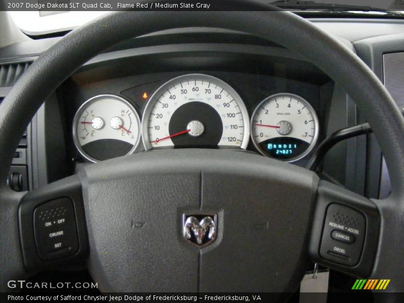 Flame Red / Medium Slate Gray 2007 Dodge Dakota SLT Quad Cab