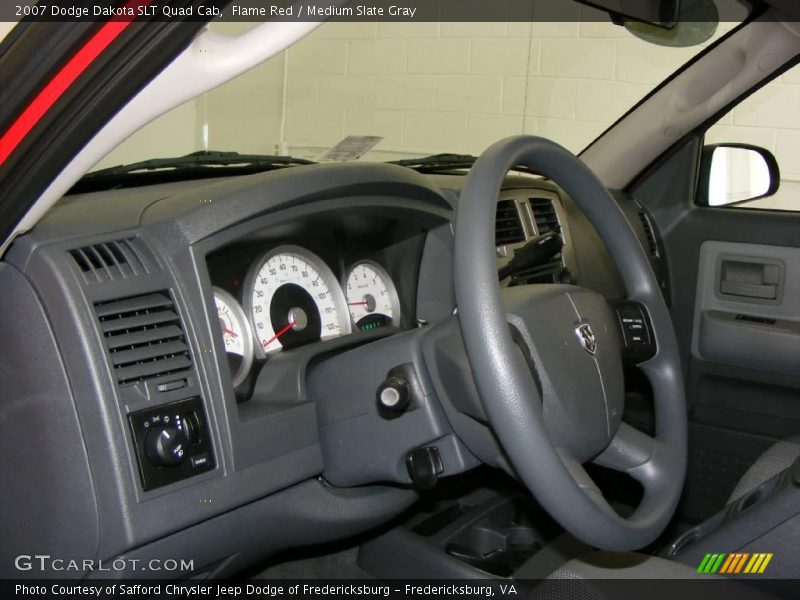 Flame Red / Medium Slate Gray 2007 Dodge Dakota SLT Quad Cab