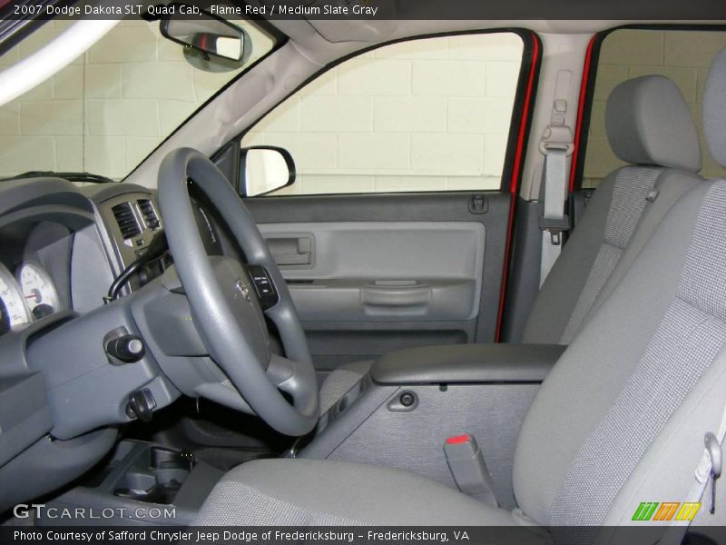 Flame Red / Medium Slate Gray 2007 Dodge Dakota SLT Quad Cab