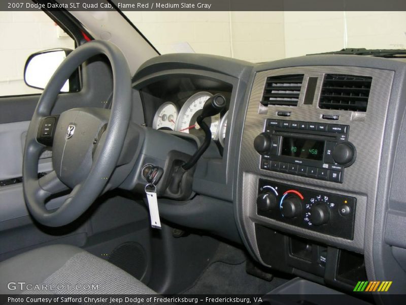Flame Red / Medium Slate Gray 2007 Dodge Dakota SLT Quad Cab