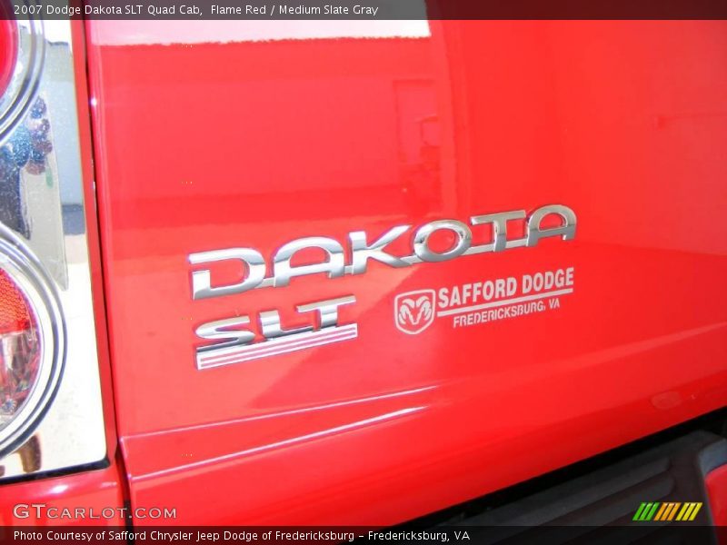 Flame Red / Medium Slate Gray 2007 Dodge Dakota SLT Quad Cab