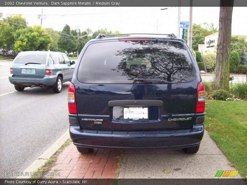 Dark Sapphire Metallic / Medium Gray 2002 Chevrolet Venture