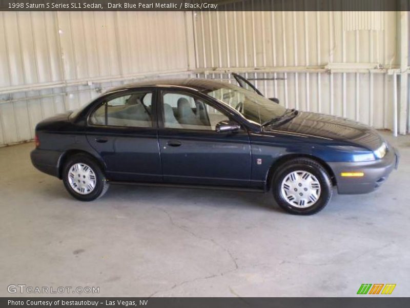 Dark Blue Pearl Metallic / Black/Gray 1998 Saturn S Series SL1 Sedan