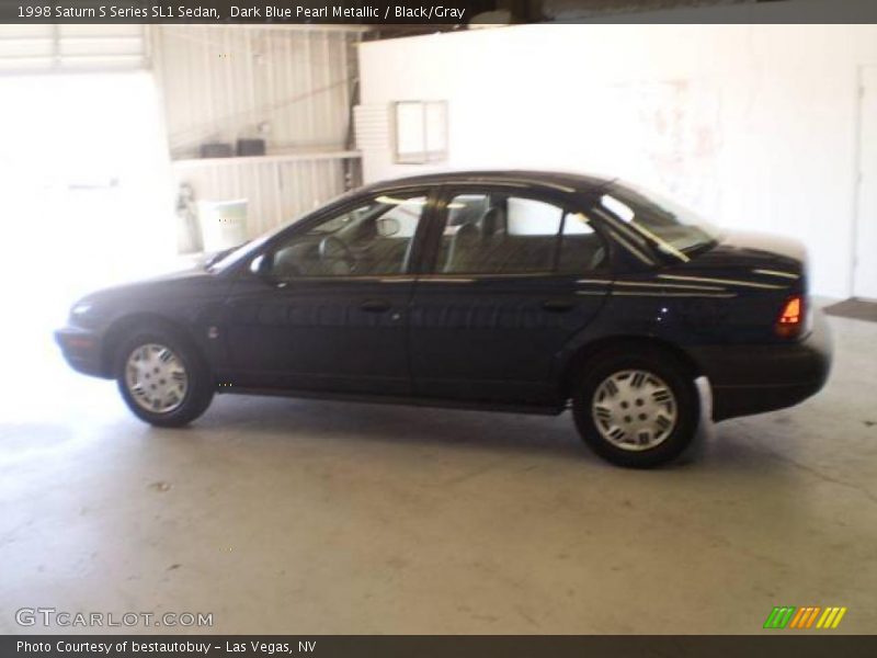 Dark Blue Pearl Metallic / Black/Gray 1998 Saturn S Series SL1 Sedan