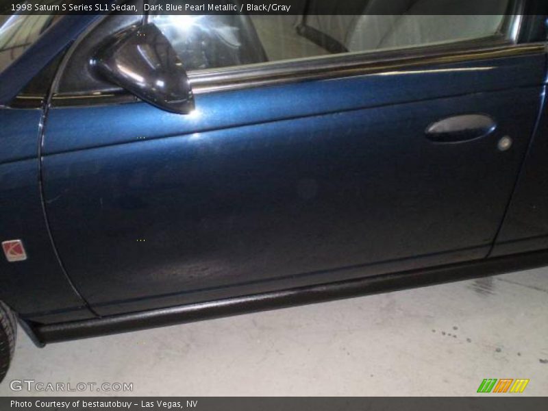 Dark Blue Pearl Metallic / Black/Gray 1998 Saturn S Series SL1 Sedan