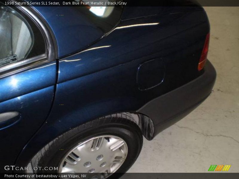 Dark Blue Pearl Metallic / Black/Gray 1998 Saturn S Series SL1 Sedan