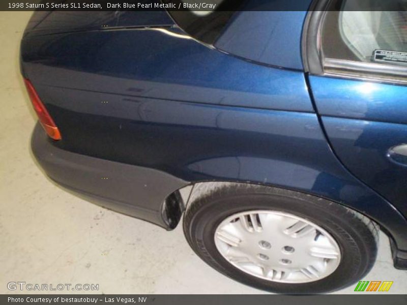 Dark Blue Pearl Metallic / Black/Gray 1998 Saturn S Series SL1 Sedan