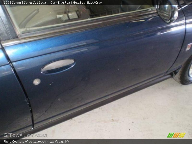 Dark Blue Pearl Metallic / Black/Gray 1998 Saturn S Series SL1 Sedan