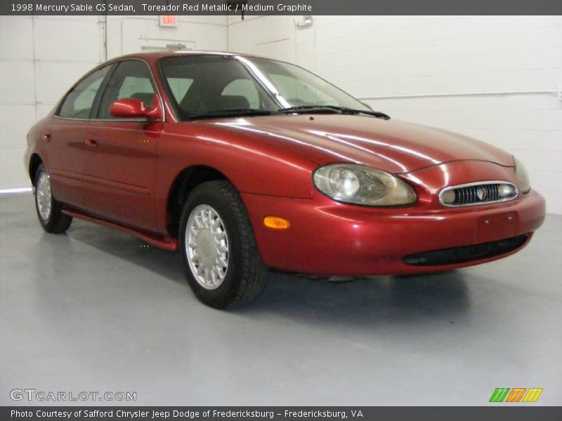 Toreador Red Metallic / Medium Graphite 1998 Mercury Sable GS Sedan